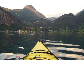 Kayaking on Geirangerfjord  Kayaking on Geirangerfjord